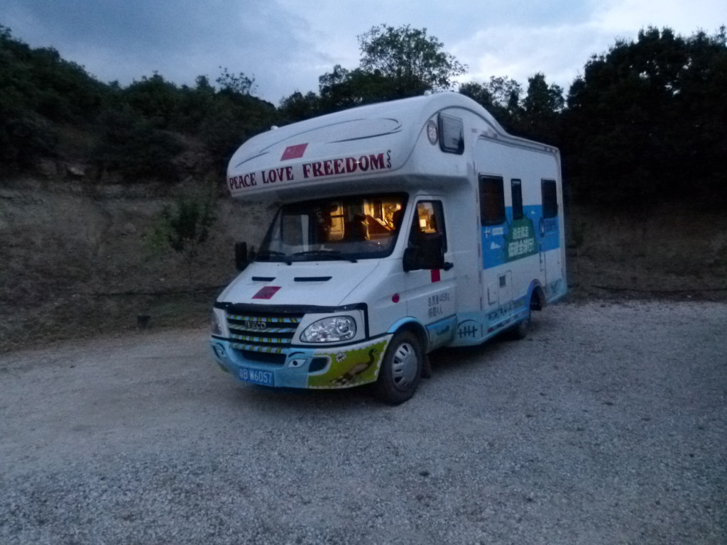 This motorhome we saw near Meteora, Greece. There were 4 people traveling from China in their sponsored motorhome. If anyone is looking for someone to sponsor we will gladly but you on our motorhome.