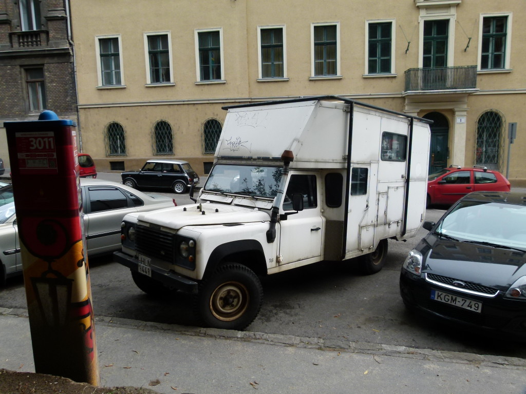 Saw this on the street in Budapest. A home made land rover conversion.