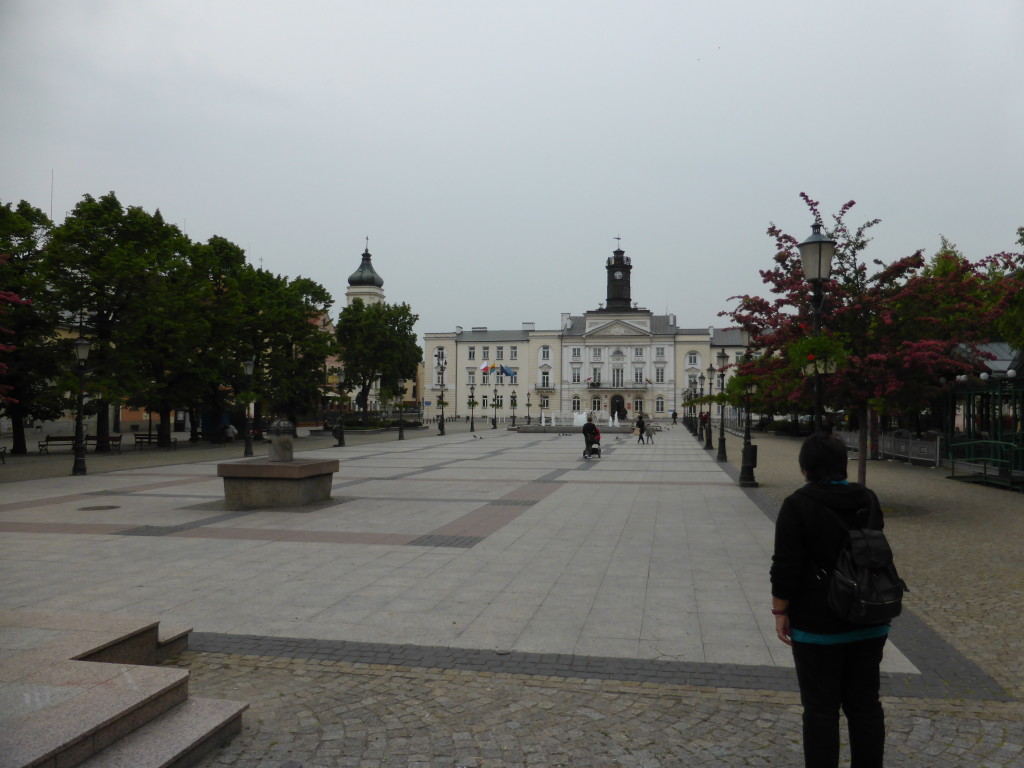 Town square of Plock. Not very busy as it was a rainy afternoon.