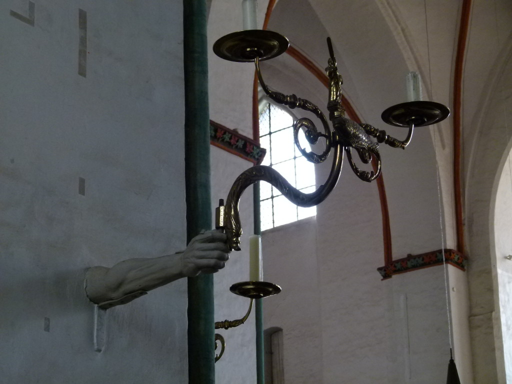 lamp stand in the church.