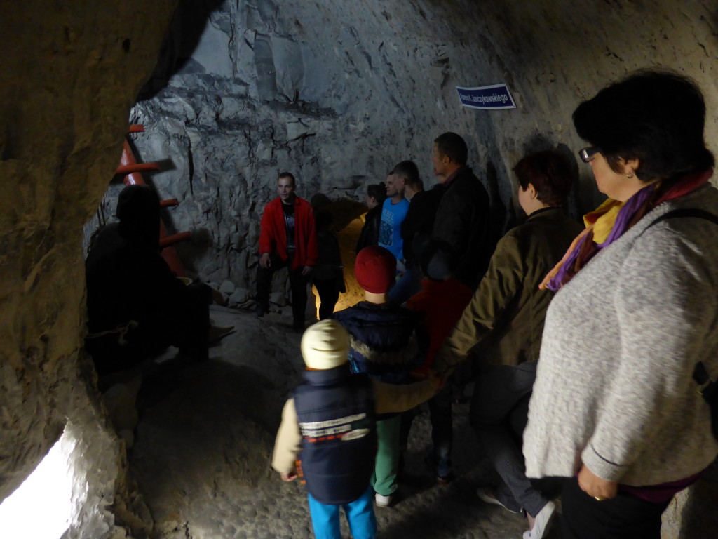 Out tour guide explaining how the tourist mine was established.