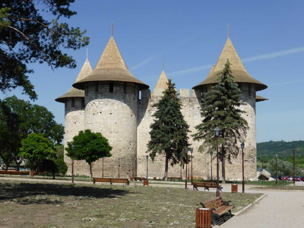 The fortress at Soroca. It was only reopen 3 weeks ago after renovations, including the wooden tops on the towers.