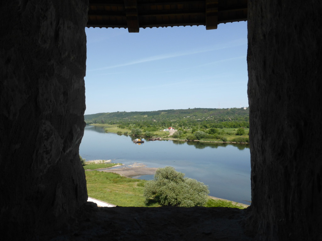 View from the fortress window looking out onto Ukraine.