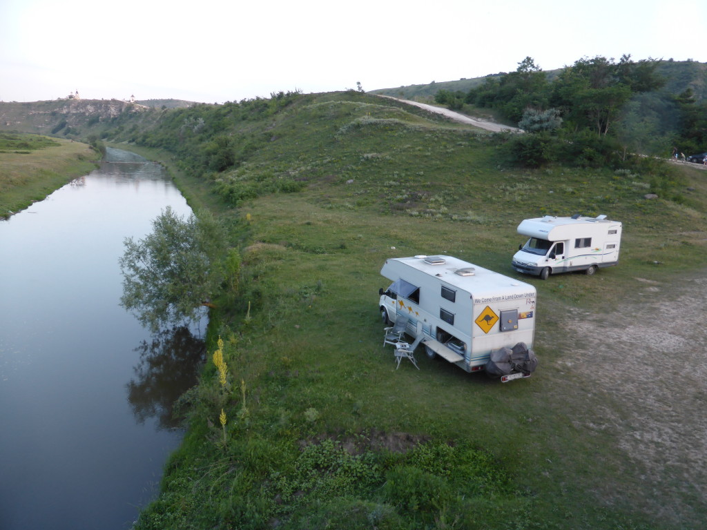 Our wild camping spot for the night. We were there with a french family.