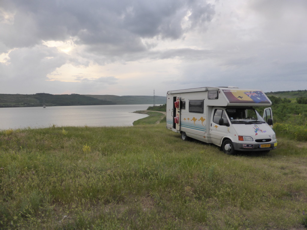 Our quiet spot for the night next to a reservoir.