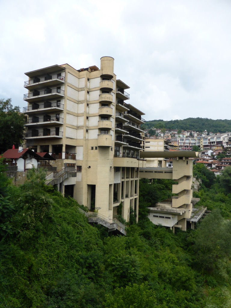 A very strange looking hotel. The bottom looks deserted and the top is still in use.