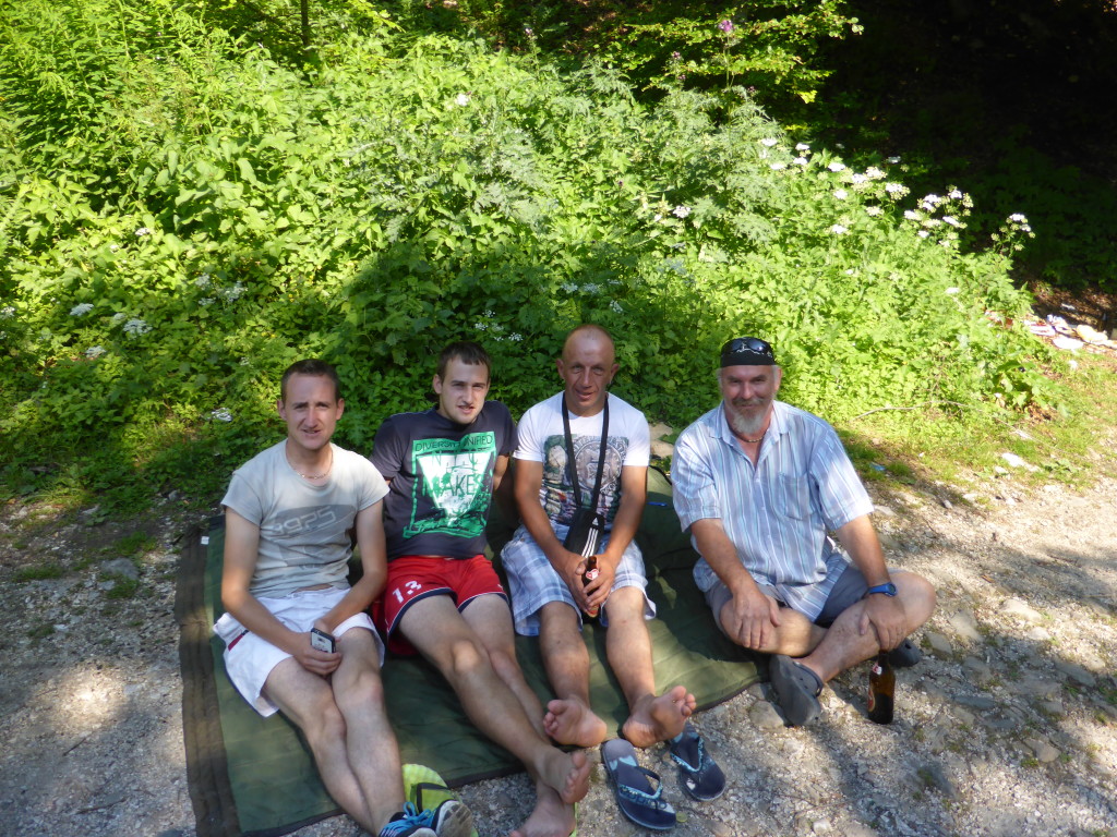 The friendly lads who offered me a beer and a chat and who later gave me a plate full of food.