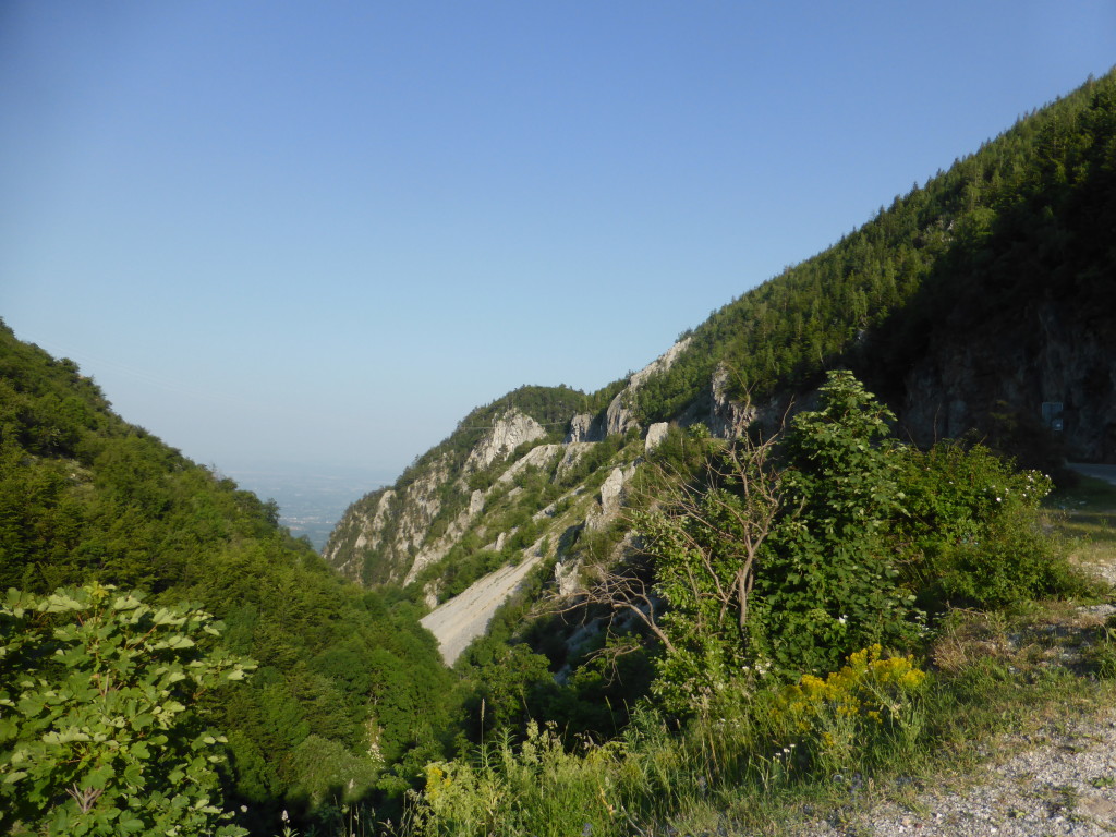 Looking back this was our final view of Kosovo as we headed into the mountains to the border crossing.