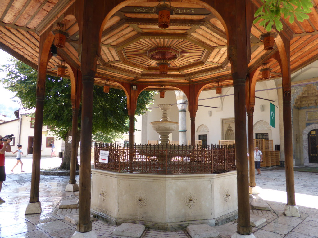 In the courtyard of the mosque was an elaborate fountain and gazebo.