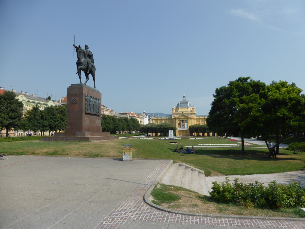 This is our first glimpse of the old part of Zagreb . This was only  a ten minute walk from the car part.