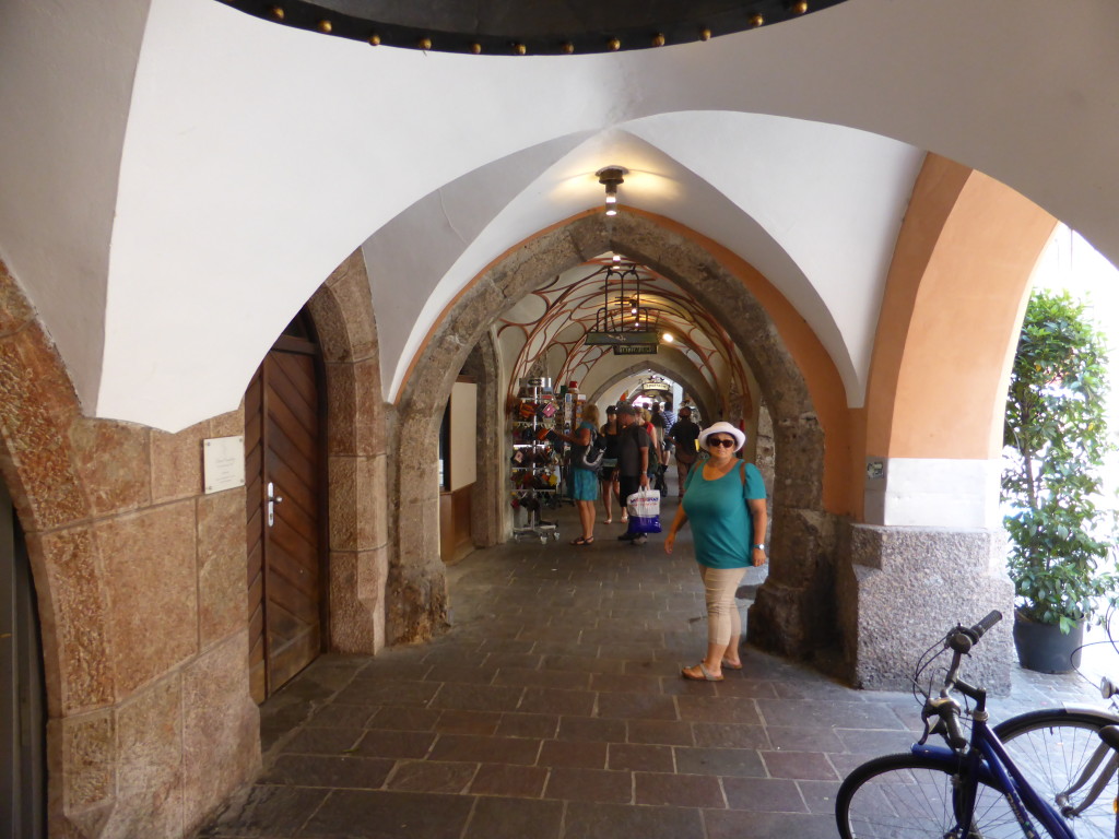 Jenny in the colonnades of Innsbruck