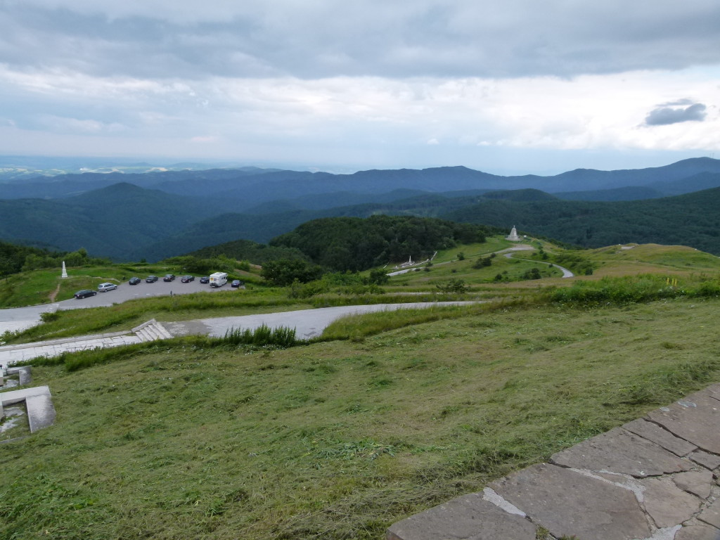 View over the valley from the Shipka Monument. Good to see the Bunyip still in the carpark.