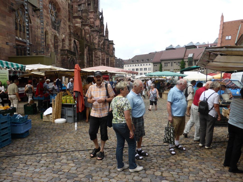 The market place took up the entire space in the centre square surrounding the church. Vibrant and many assorted stalls to look at.