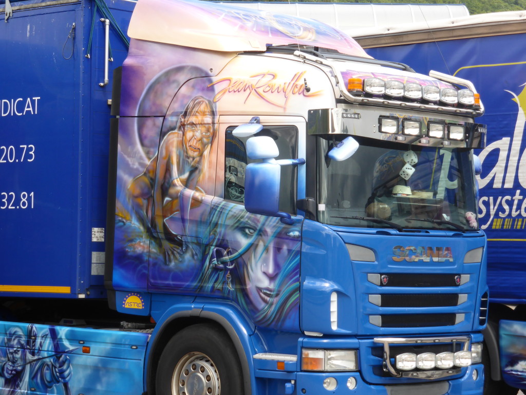 These trucks caught our eye. Fantastic art work