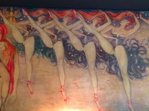 Painting inside the foyer of the Moulin Rouge