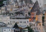 Goreme as the lights come on
