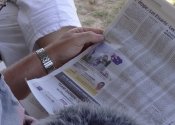 Koala the media tart. Photo in french newspaper
